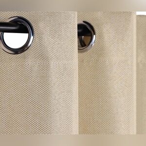 NEW Light Filtering Curtain Textured Woven Set of 2 Panels Grommets, 52”x84”L